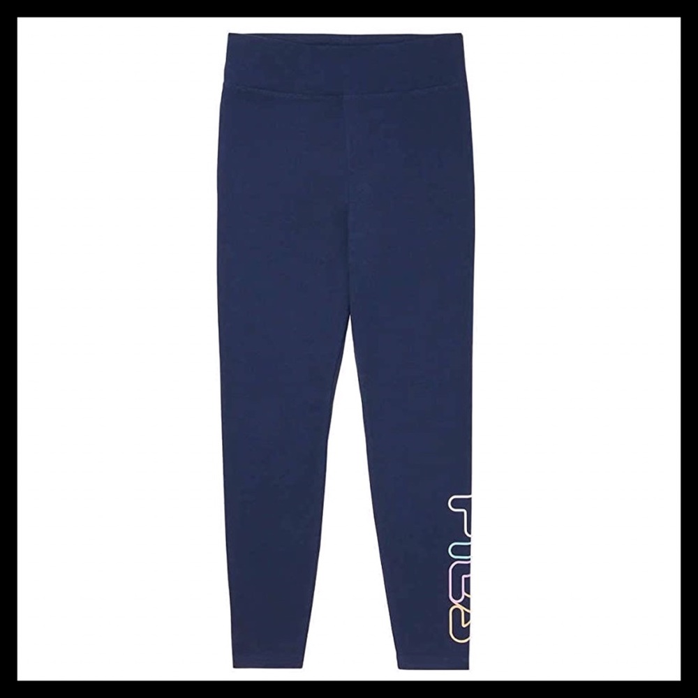 FILA Women’s Cotton Leggings Navy - Picture 4 of 6